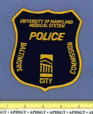University Of Maryland Medical Center Baltimore School Campus Police Patch