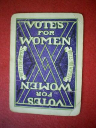 Suffrage Votes For Women Purple Playing Card 7 Of Hearts