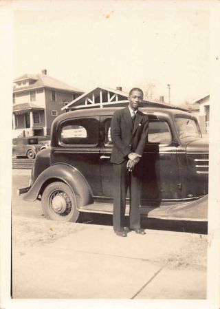 HANDSOME MAN by FAMILY CAR BLACK AFRICAN AMERICAN OKLAHOMA CITY OK VTG PHOTO 190 2