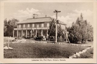 Lakeview Inn Port Elgin Ontario On C1935 Je Evans Postcard F28