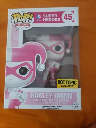 Funko Pop Harley Quinn 45 Pink And White Valentine 