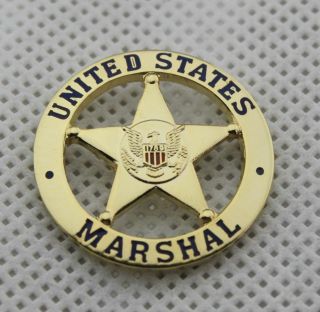 US Marshals Service Badge American Flag Lapel Hat Pin 6 - Pack 3