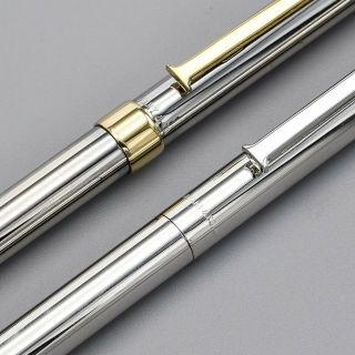 Tiffany & Co.  Silver & Gold Tone T Clip Twist Ball Point Pen Set of 2 45.  7 Grams 3