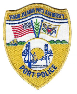 Police Patch Usvi Us Virgin Islands Port Authority St Thomas John Croix Flags