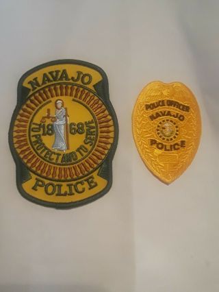 2 Rare Navajo Tribal Indian Police Patch Nm Mexico