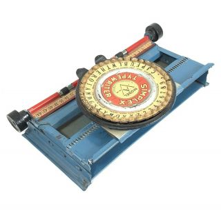 RARE Simplex Model A.  V - - TYPEWRITER Schreibmaschine Vtg Toy Index 3