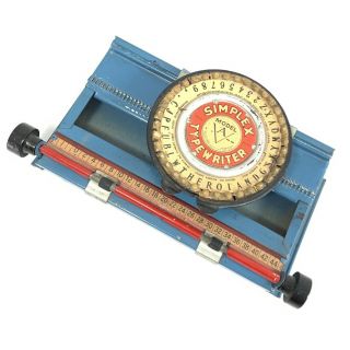 RARE Simplex Model A.  V - - TYPEWRITER Schreibmaschine Vtg Toy Index 5