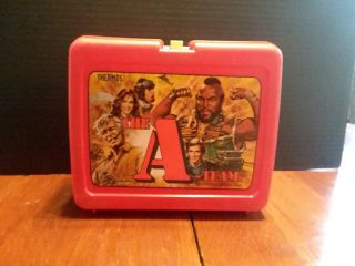 Vintage The A Team Tv Show Plastic Lunch Box Pail Only 1983 Mr T Missing Thermos