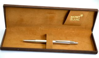 Mont Blanc Noblesse Silver - Plated Ball Point W/case,  80´s,  Germany (r.  Cm 654)