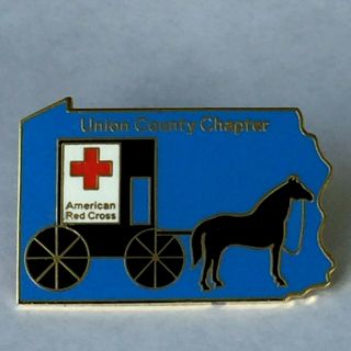 American Red Cross Union Co Pennsylvania Chapter Amish Horse & Buggy Lapel Pin