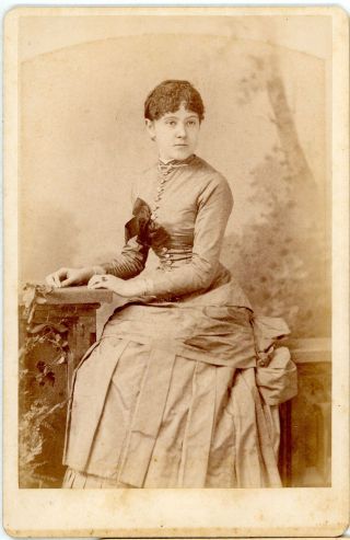 Antique Cabinet Card Photo,  C1880,  Pretty Young Woman Hartford Ct P71