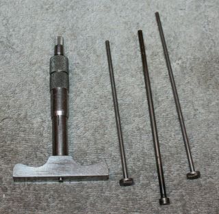 Vintage Brown & Sharpe 607 Depth Gauge Machinist Tool