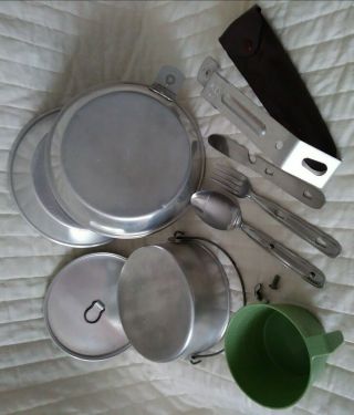 Vintage 1960 Boy Scout Mess Kit with utensils Very Nice/Used Once 6