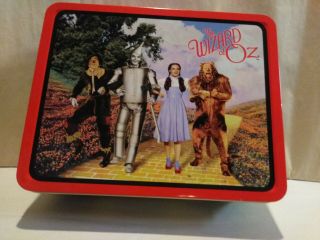 The Wizard Of Oz Lunch Box Metal Tin Vintage 1998 Red Handle Series 1 Asc