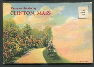 Clinton Massauchusetts Mass Wachusett Reservoir Dam Gate House Postcard Folder