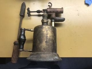 Antique Clayton & Lambert Brass Blow Torch And Soldering Iron Vintage