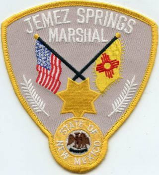 Jemez Springs Mexico Nm Marshal Police Patch