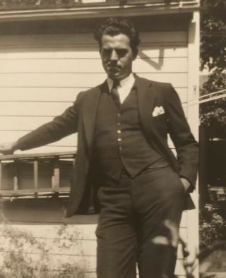 Vintage Antique Snapshot Photo - Handsome Man In Suit Gay Int 1920’s