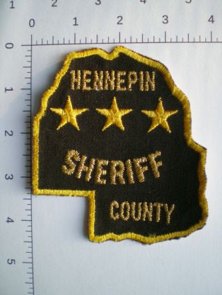 Mn Minnesota Hennepin County Sheriff Deputy Police Vintage 3 Star Patch