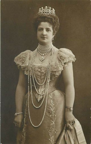 Rppc Royalty Postcard; Margherita Of Savoy Queen Consort Of Italy C1905 Unposted