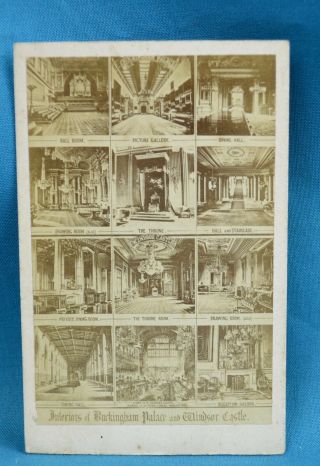1860s Cdv Photo Multi View Carte De Visite Buck.  Palace Windsor Castle Royal