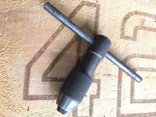 Vintage Starrett No 93 B T Handle Tap Wrench Machinist Tool