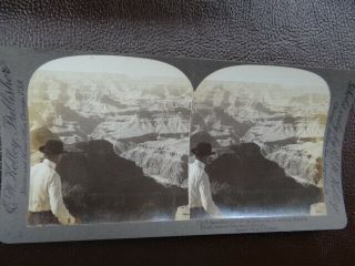 1906 Stereoview Grand Canyon Gulf Of Colorado River West From Rowes Point Az