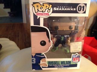 Funko Pop Nfl Seattle Seahawks Russell Wilson 01 Wave 1 Blue Jersey Boxed