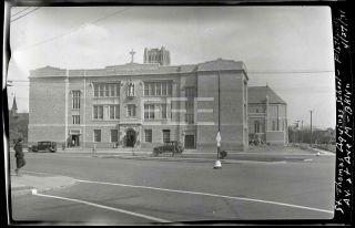 1931 St Thomas Aquinas School Flatlands Av Brooklyn Nyc Old Photo Negative T178