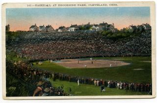 Vintage 1931 Pm Baseball At Brookside Park Cleveland Oh Postcard Pc 245 5149