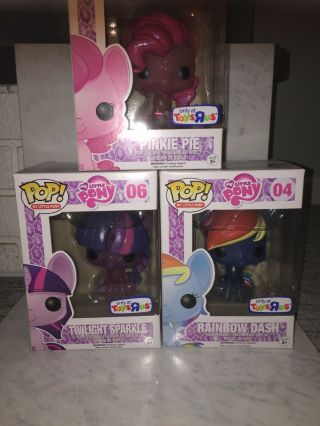 Funko Pop My Little Pony Toys R Us Exclusive Set Pink Rainbow Dash Twilight 2
