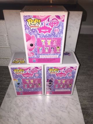 Funko Pop My Little Pony Toys R Us Exclusive Set Pink Rainbow Dash Twilight 6
