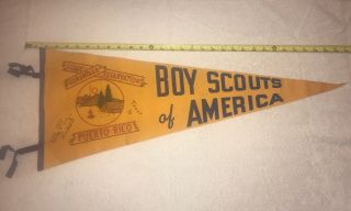 Bsa Boy Scouts Of America Guajata Scout Reservation Puerto Felt Pendant Flag