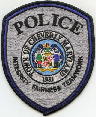 Cheverly Maryland Md Police Patch