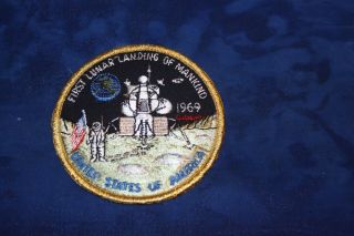 Vintage Scarce Nasa Apollo 11 First Lunar Landing Of Mankind 1969 As11fll1 Patch