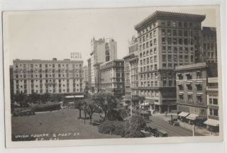 Post Street,  Union Square,  San Francisco Vintage 1920 
