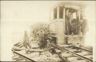 Unidentified Rr Train Worker Railroad Tracks C1910 Real Photo Postcard