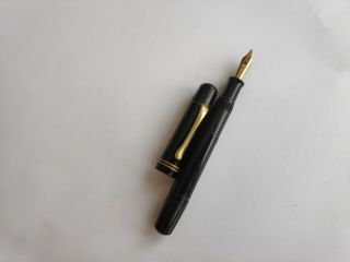 Pelikan 100 N Fountain Pen Black Rare Ink Window Huge Flex Prewar