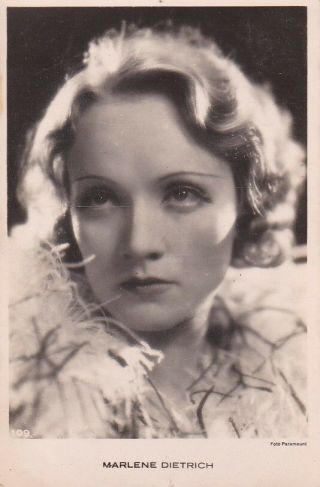 M1236 Moviestar,  Marlene Dietrich Vintage Real Photo Postcard