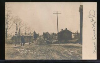 Arendtsville,  Pa Gettysburg St.  1907 Real Photo Postcard Adams County Dirt Road