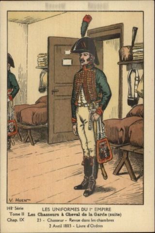 French Military Uniform C1920 Postcard Les Chasseurs A Cheval De La Garde 23