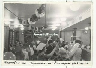 Usa 30s Archives Photo - Carnival In " Britannic " Ship On Last Day En Route To Ny