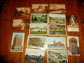 15 Antique Vintage Postcards Chicago Illinois Northwestern University Evanston