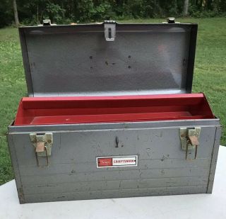 Vintage Sears Craftsman Mechanics Tool Box 6500 With Socket Tray