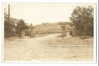 401 1920 Rppc Real Photo Postcard Entrance To Englewood Golf Club Nordhoff Nj