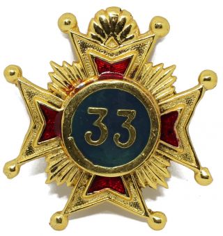 Masonic Rose Croix 33rd Degree Star Jewel Medal Regalia