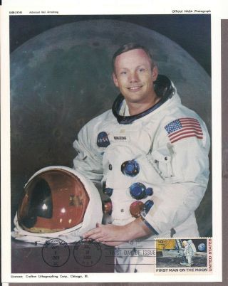 C76,  First Day Cover No Address,  Apollo 11 1969 Moon Landing,  Nasa Photograph