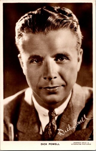 Dick Powell Postcard Rppc Musical Actor In The 1930s Warner Bros Vitaphone D103