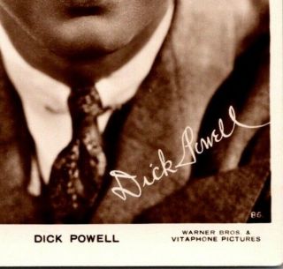 Dick Powell Postcard RPPC musical actor in the 1930s Warner Bros Vitaphone d103 4