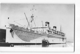 Matson Lines Steam Ship Ss Lurline Vintage Rppc Real Photo